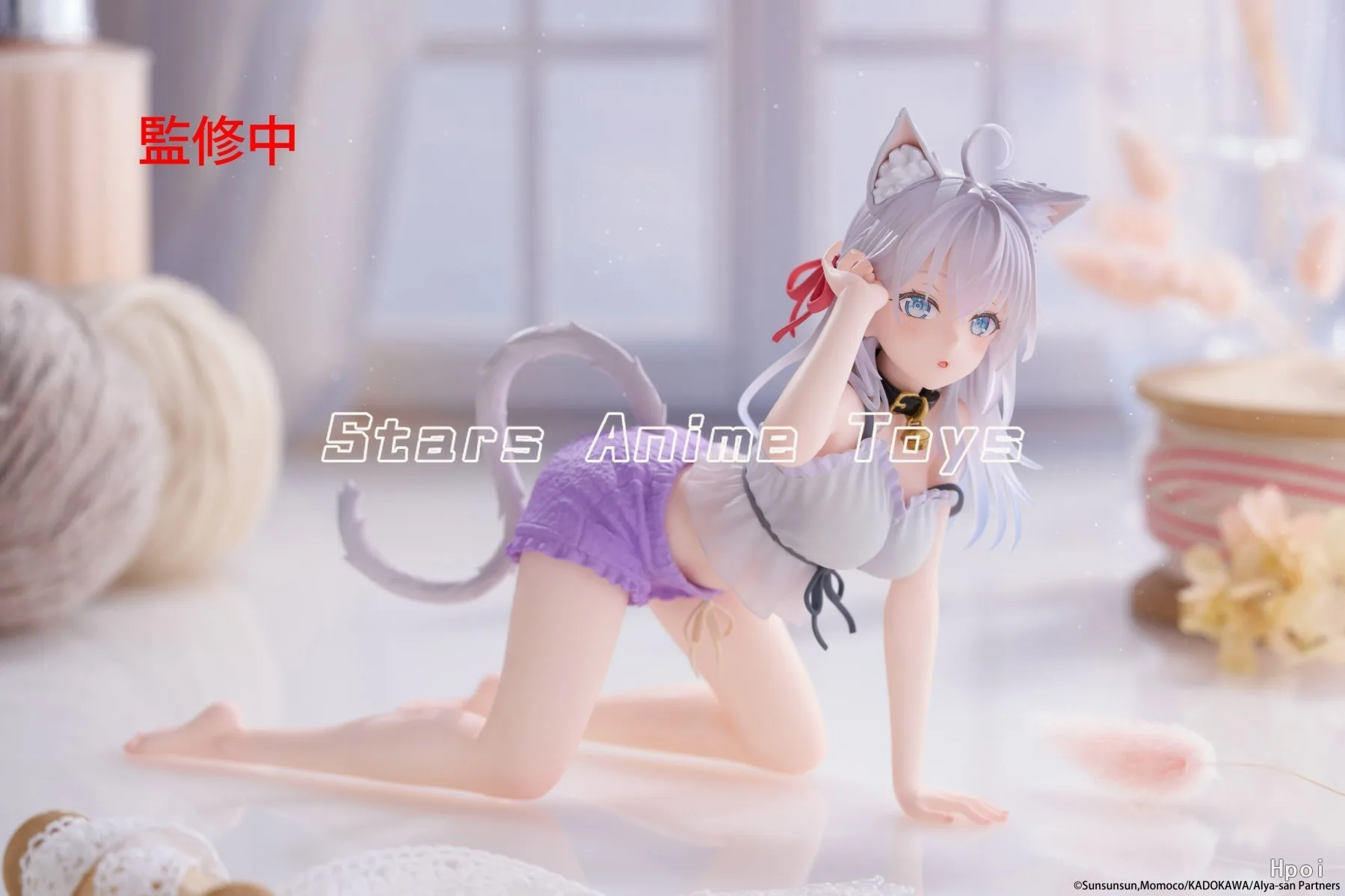 Original TAiTO Desktop Cute Alya Sometimes Hides Her Feelings in Russian Alisa Cat Ear Home Clothing Style Toy Model