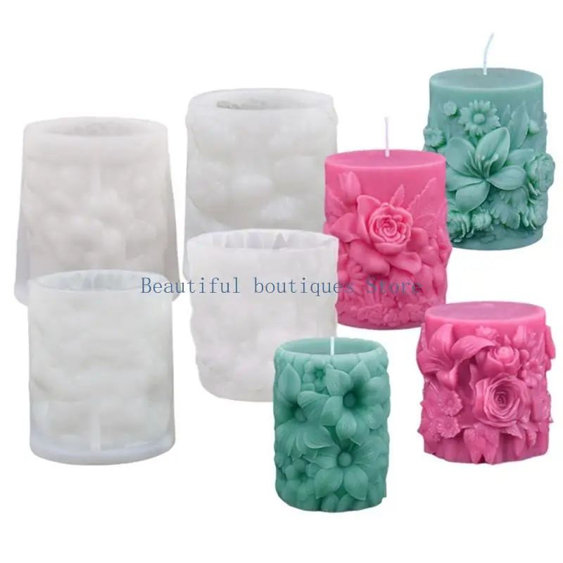 

U4LF Reusable Moulds Heat Resistant Flower Decorating Molds Easy Releasing Design