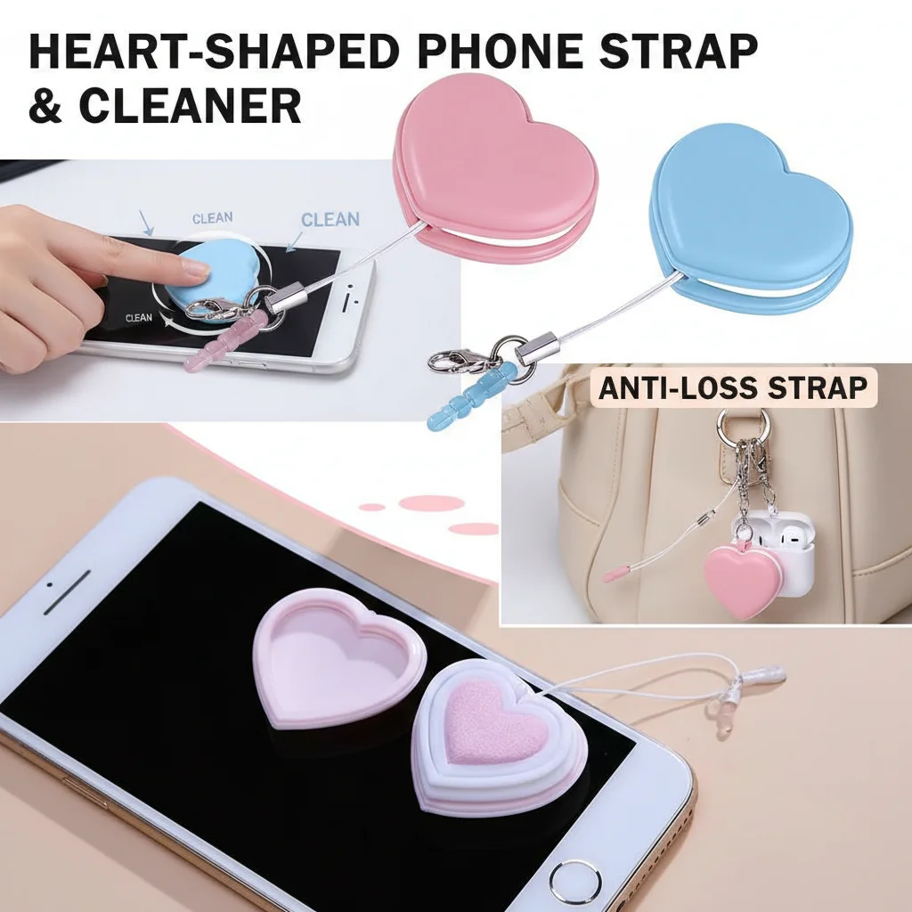 

Macaron Portable Keychain Screen Wipe for Mobile Phone Computer Electronic Glasses - Portable Cleaner Cloth