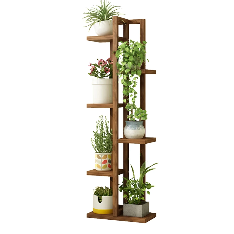 Pine Multi-Tier Plant Stand Sturdy Freestanding Balcony Organizer European Flower Rack for Greenery and Home Decor - Image 6