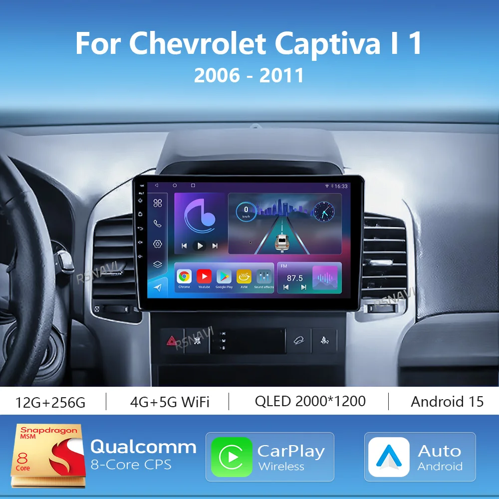 

Android 16 Carplay Auto Car Multimedia Radio Player For Chevrolet Captiva I 1 2006 - 2011 E53 X5 M5 Autoradio Stereo Head Unit