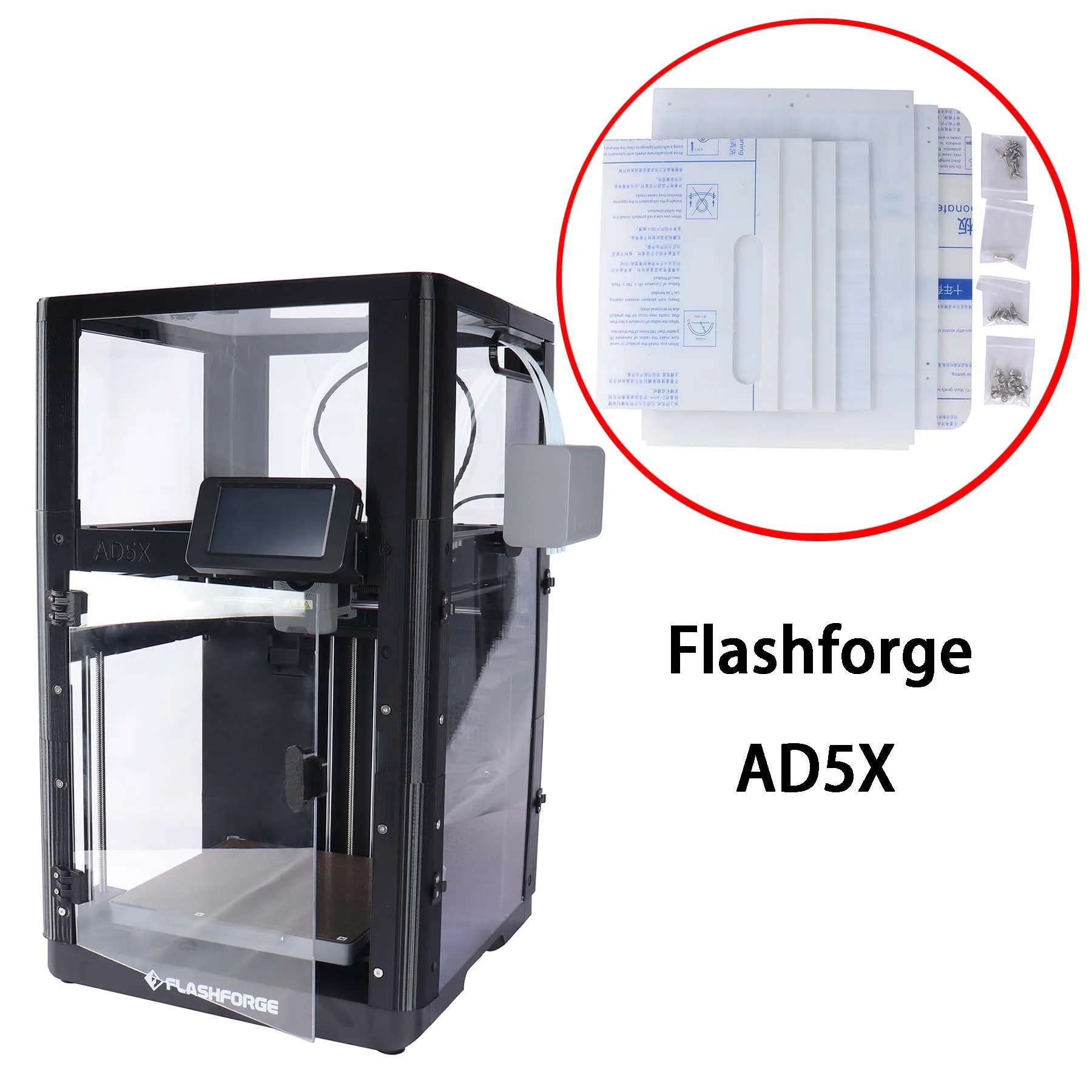 Blurolls 3D Printer Enclosure for Flashforge Adventurer AD5X PC Polycarbonate  Dustproof Noise Reduction Cove shipped from EU/US