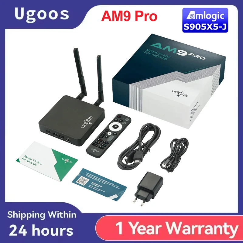 

Ugoos AM9 Pro Smart TV Box Android 14 Amlogic S905x5-J Wifi BT5.3 1000M 4K Set Top Box Media Player Supoprt AI-SR Dolby Vision