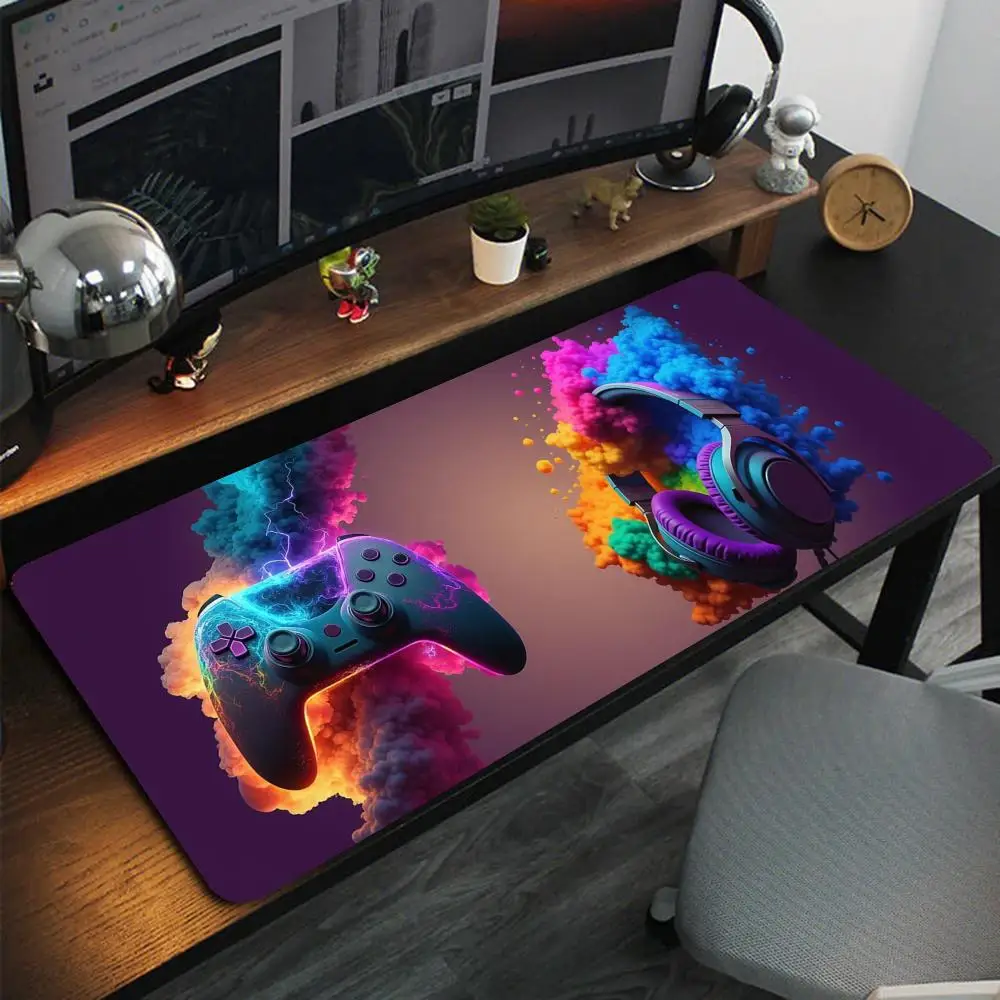 

Gamepad Mouse Pad large mousemat computer gamer office stitched edge keyboard desk mat washable non-slip playmat