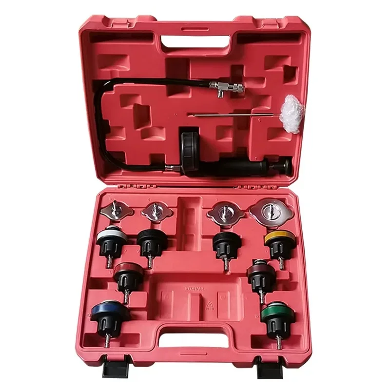 

Universal Cooling System Radiator Pressure Tester Gasket Test Kit Leak Detector