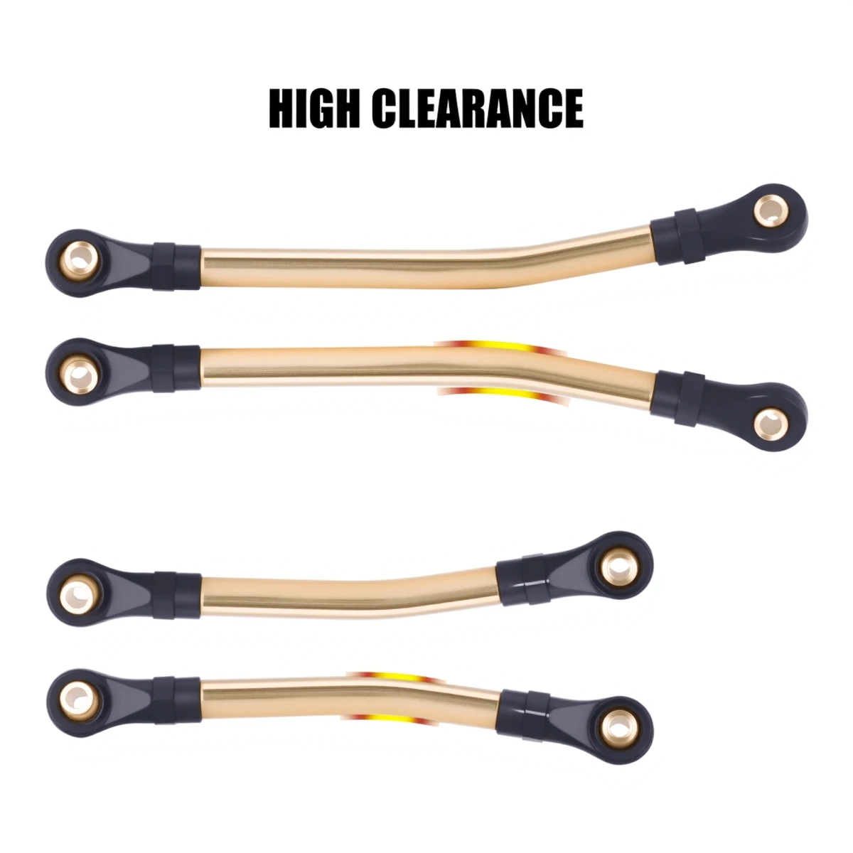 8 Stuks Messing TRX4M Links Set voor 1/18 RC Crawler Auto TRX4-M Chassis Defender Bronco Schorsing Hoge Klaring Upgrade onderdelen