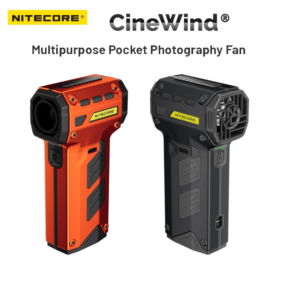 NITECORE CW23 Multipurpose Pocket Photography Fan 160W Electric Portable Fan Stepless Wind Blower for Short Video Cleaning