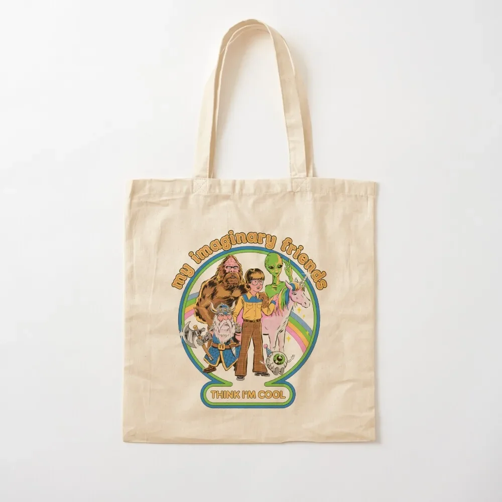 

My Imaginary Friends Tote Bag bags woman 2025 Women's shopping bag Cloth bag