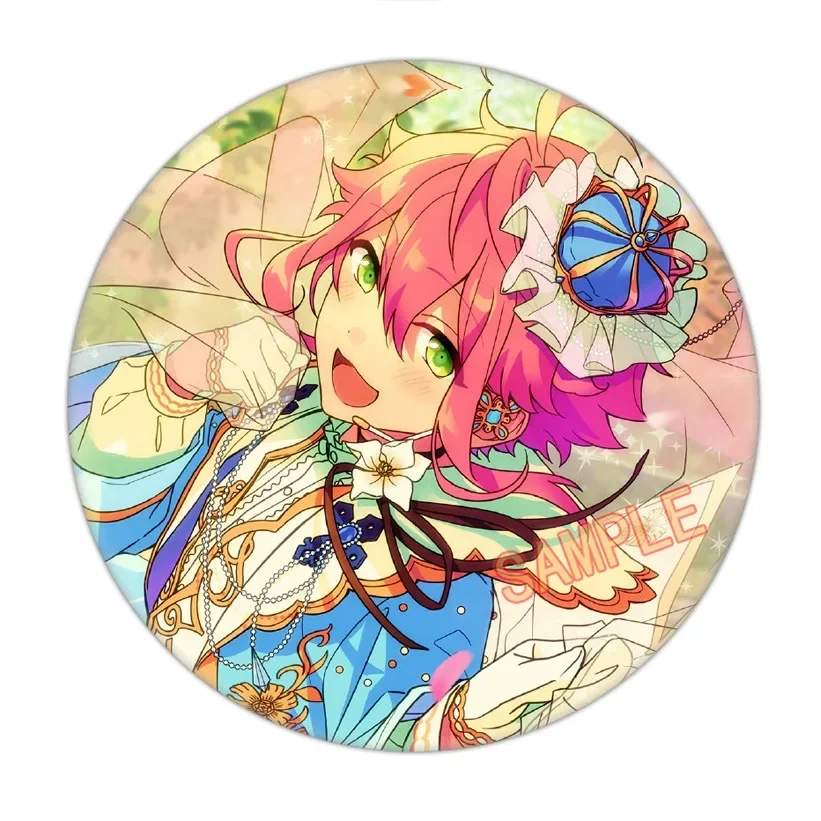 Broche Ensemble Stars Icons, Emblemas Pinos De Ferro, Valkyrie Mika Idol, Rodadas, 58mm, 1Pc