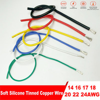 24awg 22awg 20awg 18awg  17awg 16awg 14awg Soft Silicone High-Temperature Resistant Cable 200°C 0.08 mm Tinned Copper Wire