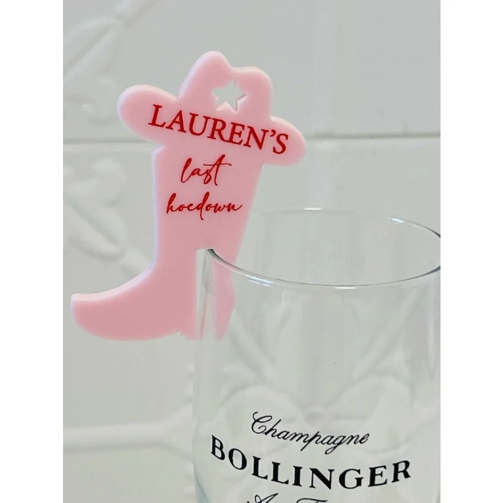 Personalisierte Getränketiketten mit Cowgirl-Motiv, Brautparty-Accessoires, Hühnerparty, rustikale Western-Party-Essentials, letzte Hoedown