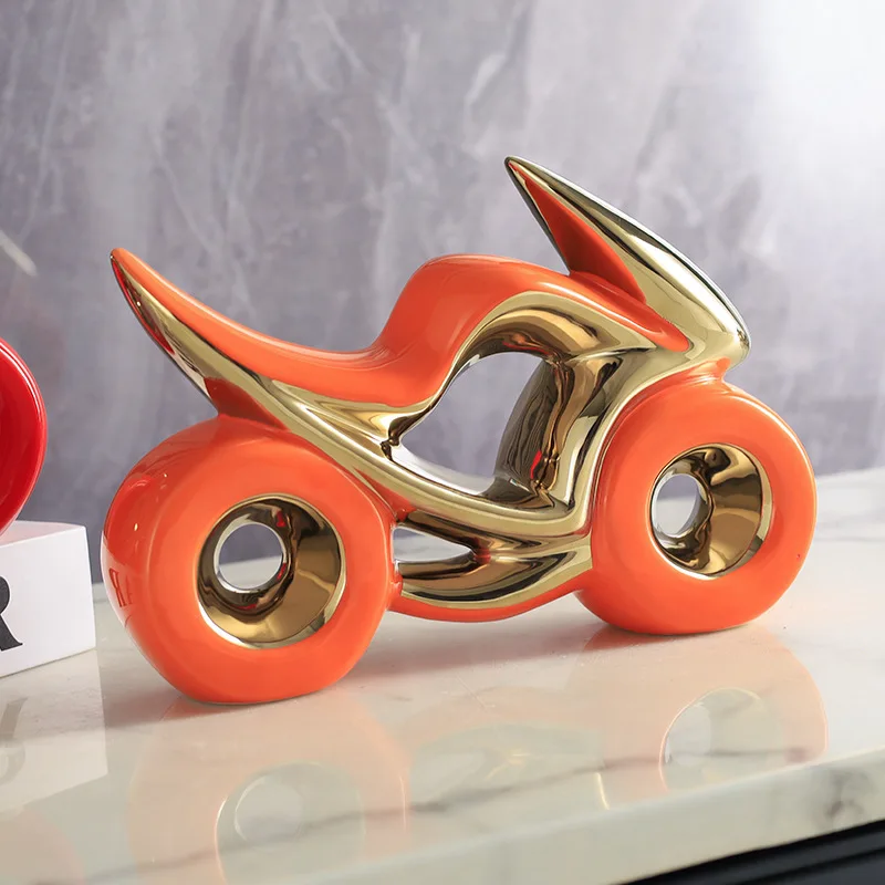 

Ceramic Motorcycle Light Luxury Living Room Decoration, Simple Home, Porch, Dining Side, TV Cabinet, Wine Cabinet Decoration, Hi