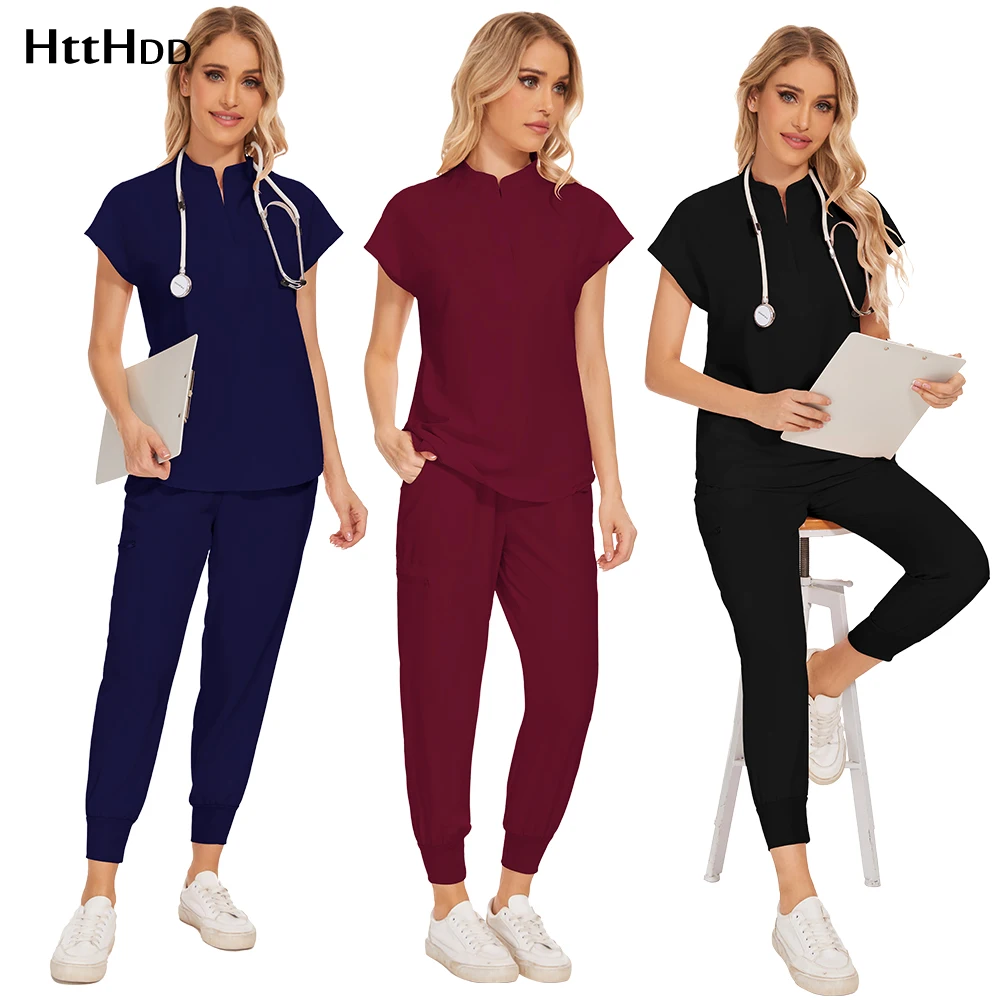 

Wholesale Scrubs Suit Unisex Clinical Uniform Woman Surgical Suit for Men Hospital Laboratory Dental Veterinary Work Clothes New