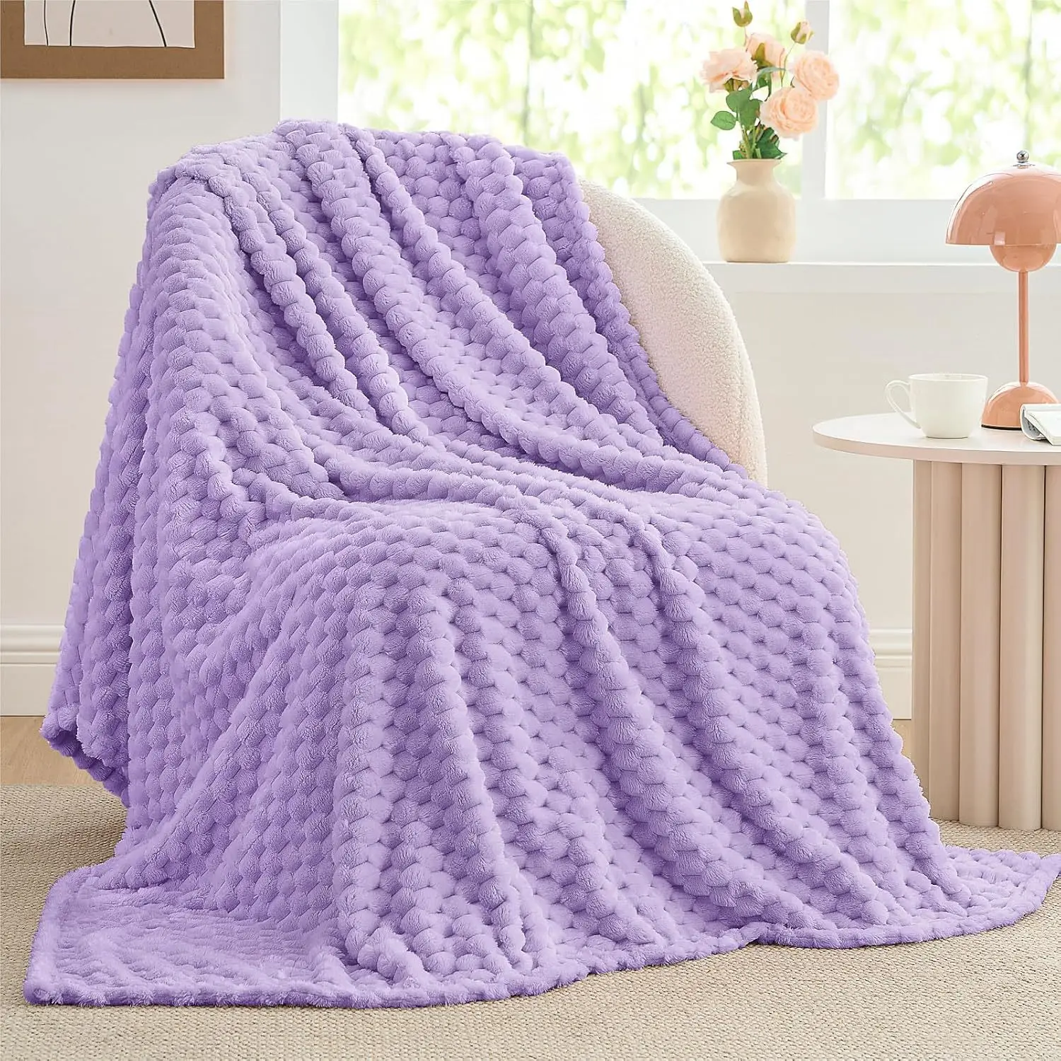 Jacquard Turtle Shell Fleece Throw Blanket Soft Flannel Fleece Blanket for Sofa Couch Office Nap Warm Bed Blanket Home Decor