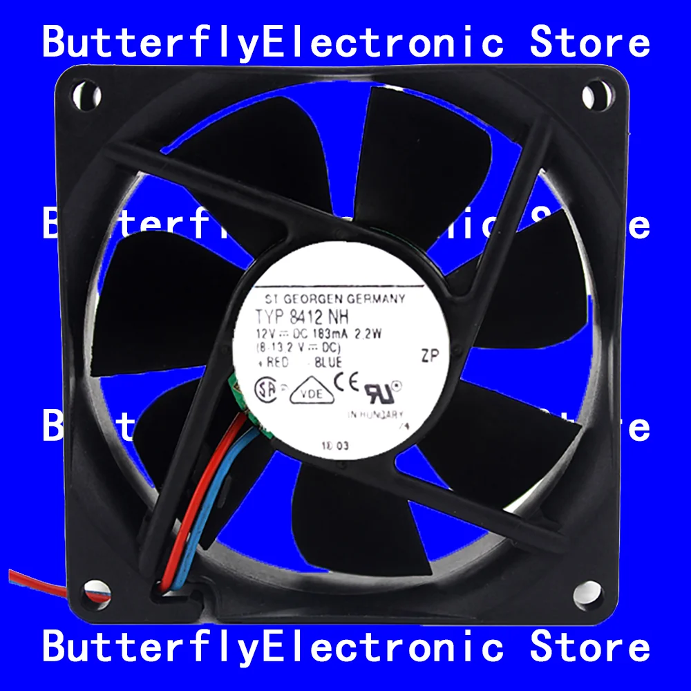 新しいオリジナル-typ-8412nh-12vdc-22w-冷却ファン-8025-80-80-25mm