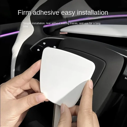 Imagen 2 del producto Protector para volante para Tesla Model 3 Highland, pegatinas interiores blancas, accesorios de modificación de decoración de coche para nuevo modelo 3