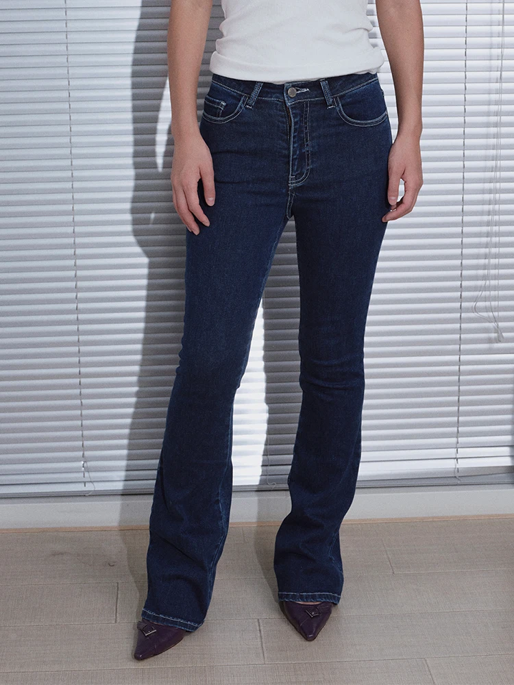 

Джинсы Handpied 0 ROUN Blue Bell Bot прямого кроя, осенне-зимняя новинка, женские джинсовые брюки премиум-класса