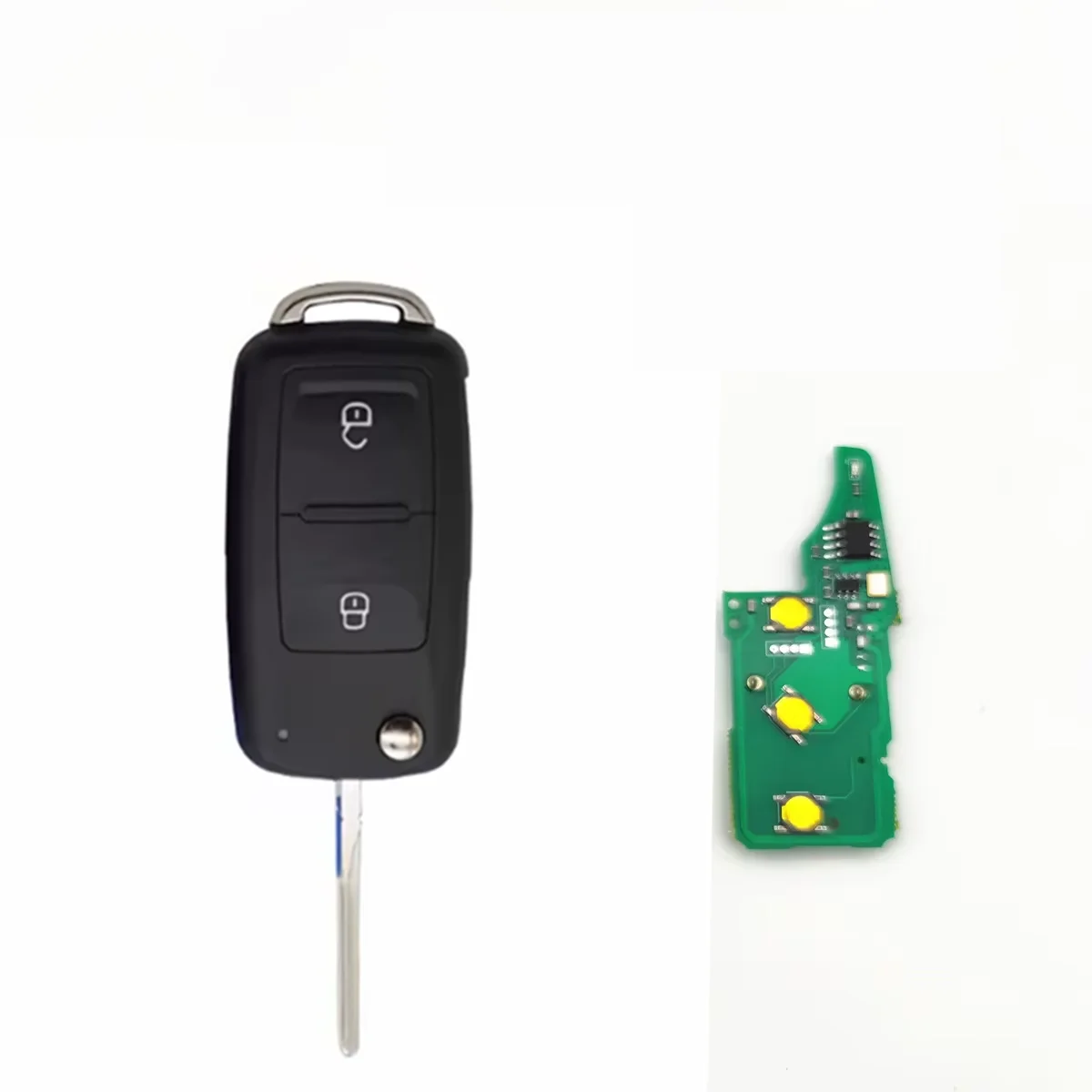 1개 2/3버튼 리모컨 자동차 키 434MHz ID48 칩 폭스바겐 골프 파사트 티구안 폴로 제타 비틀 5K0 837 202AD 5K0837202AD용