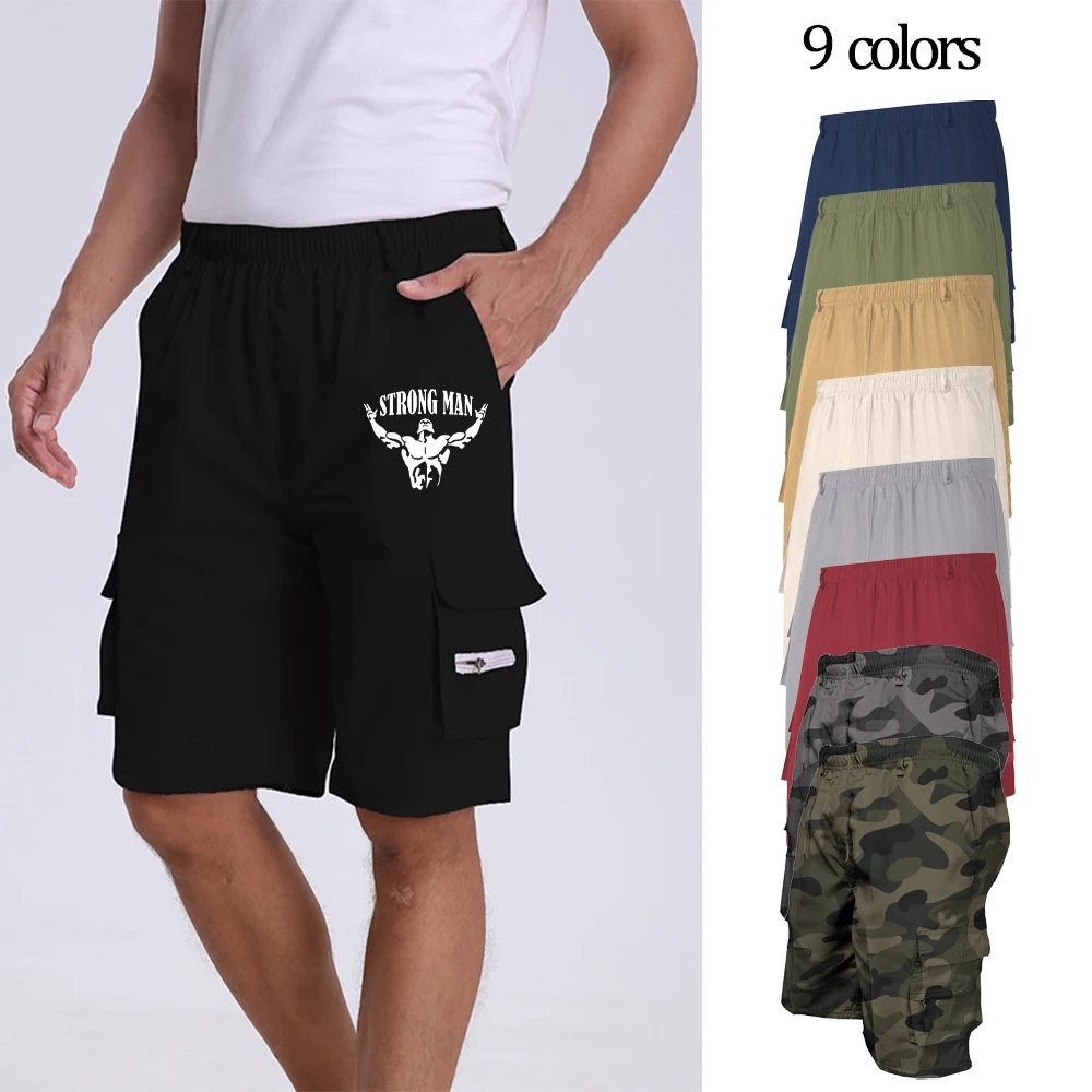 

Men's Cargo Shorts Summer Casual Knee-Length Shorts With Large Pockets Simple Print Suitable For Fitness Daily Commute Shorts