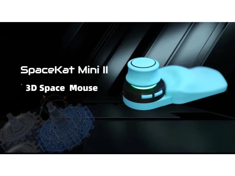 Spacekat Mini 3D Space Bluetooth Mouse PLA Print Case 3Dconnexion Original Driver for Modeling CAD Design Wireless Gaming Mouse