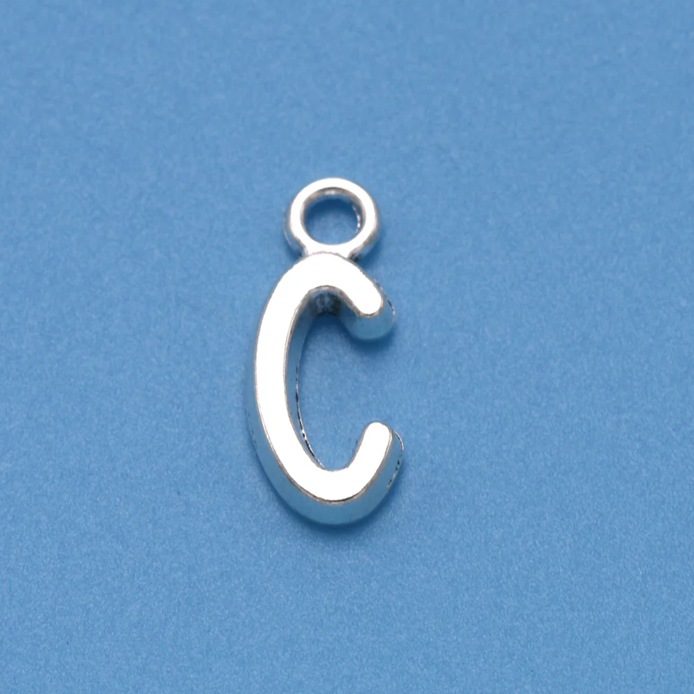 Pendentifs en alliage avec lettres anglaises, 50 pièces, breloques pour collier, Bracelet, boucles d'oreilles, porte-clés, accessoires de collier, DIY