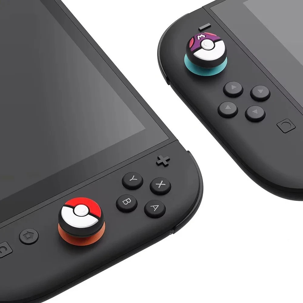 4er-Set Pokeball-Daumenstick-Griffkappen Schutzhülle für Switch 2 Joy-Con/NS 2 Pro Game Controller NS2 Schutzhüllen-Zubehör