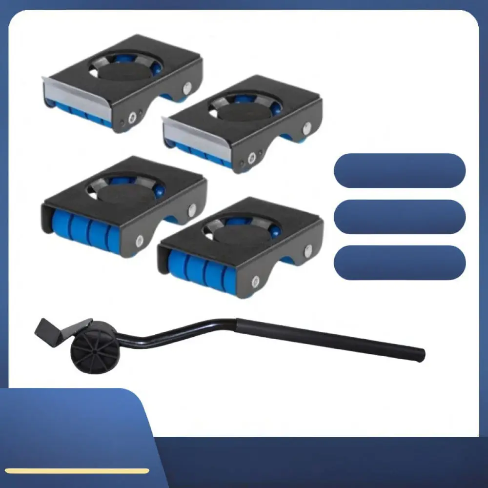 Sturdy Furniture Mover Roller Tool Kit Appliance Slider Base For Easy Relocation Of Heavy Sofa Fridge Washing Machine