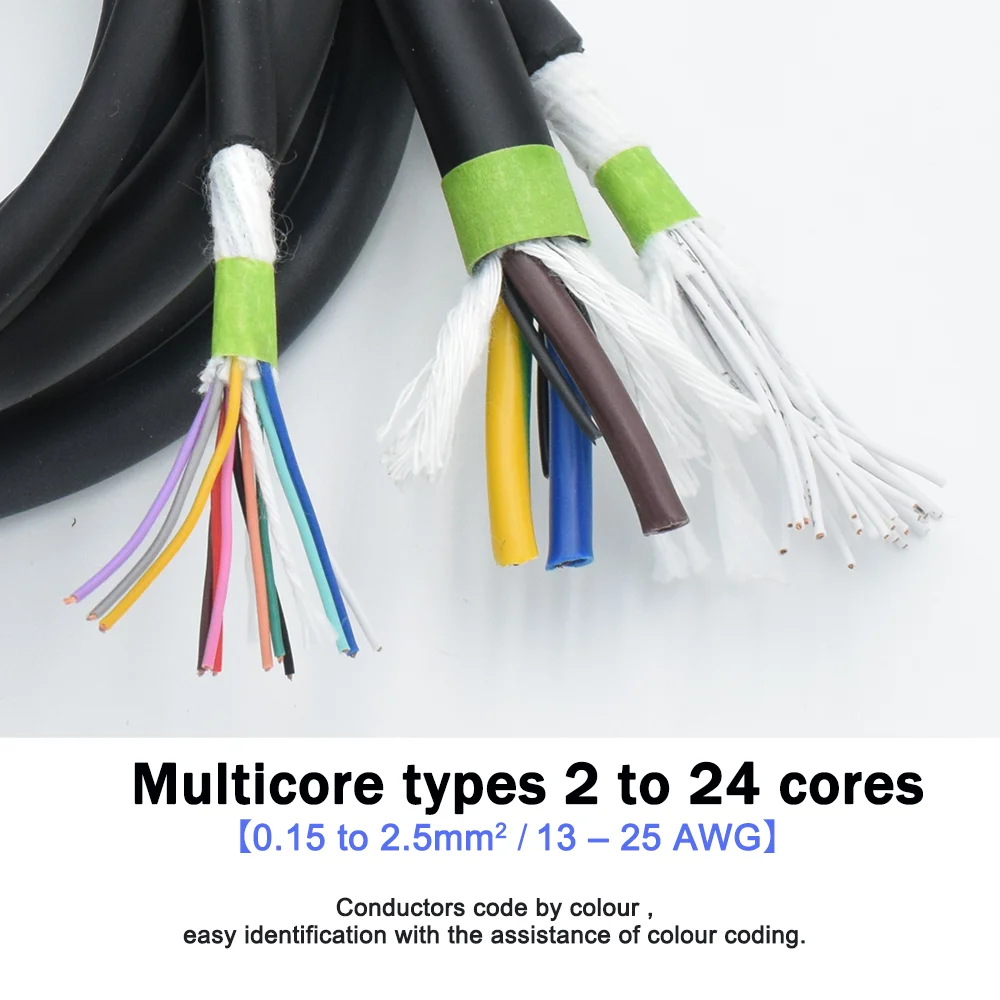 Spring Spiral Power Cable PUR Polyurethane Jacket Retractable Cord 2/3/4/5/6/7/8Core FlexibleTensile Extened Signal Control Wire