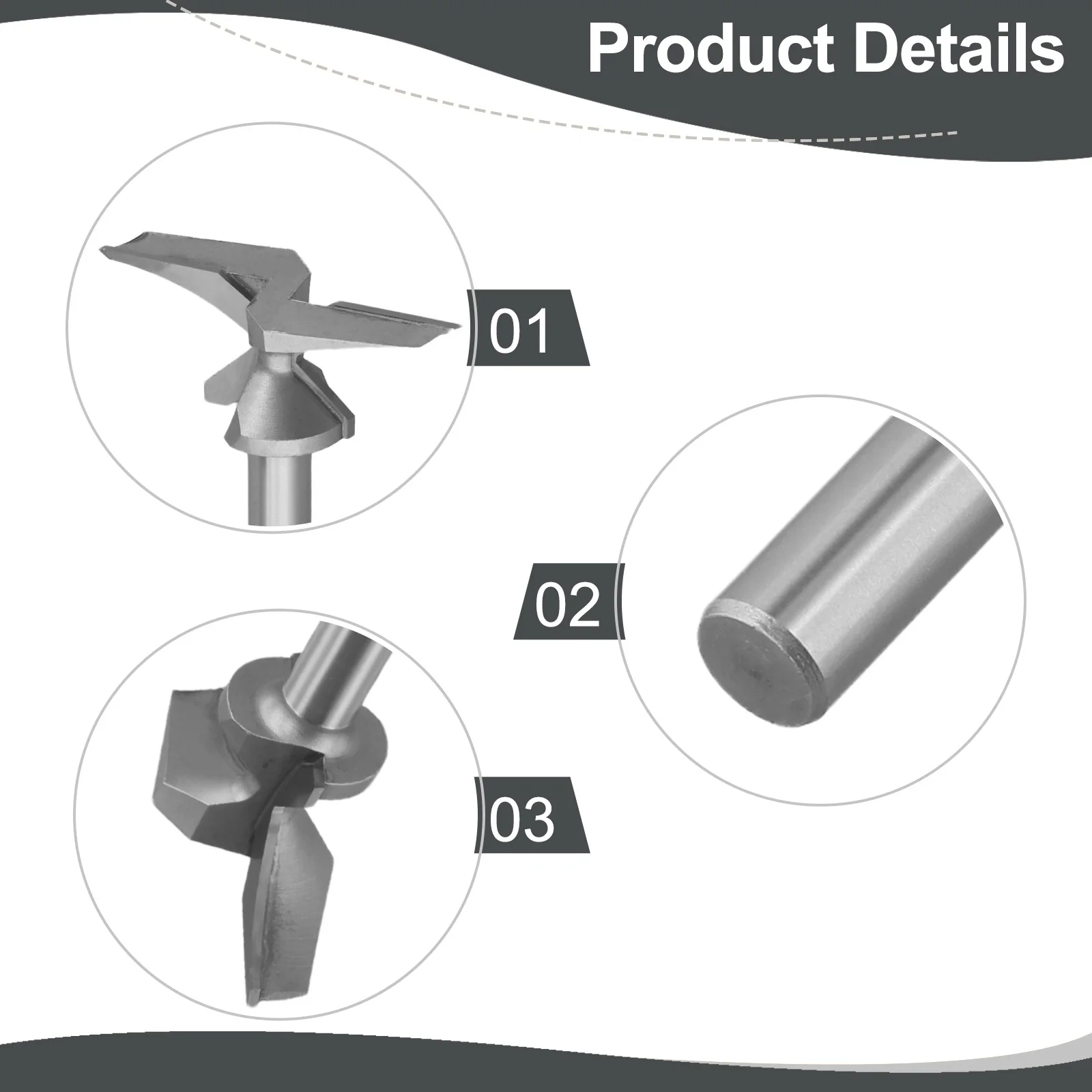 1/2 Shank Radius 50 Bending Router Bit For Wood Wall Cabinet Curved For Edge Milling Two-edged Integrated Woodworking Tool
