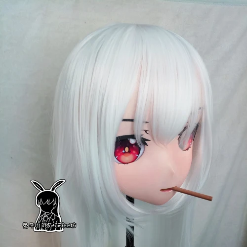 (KM5163) Wysokiej jakości ręcznie robiona maska z żywicy, 3/4 głowy, postać z japońskiego anime, cosplay, kigurumi, crossdresser