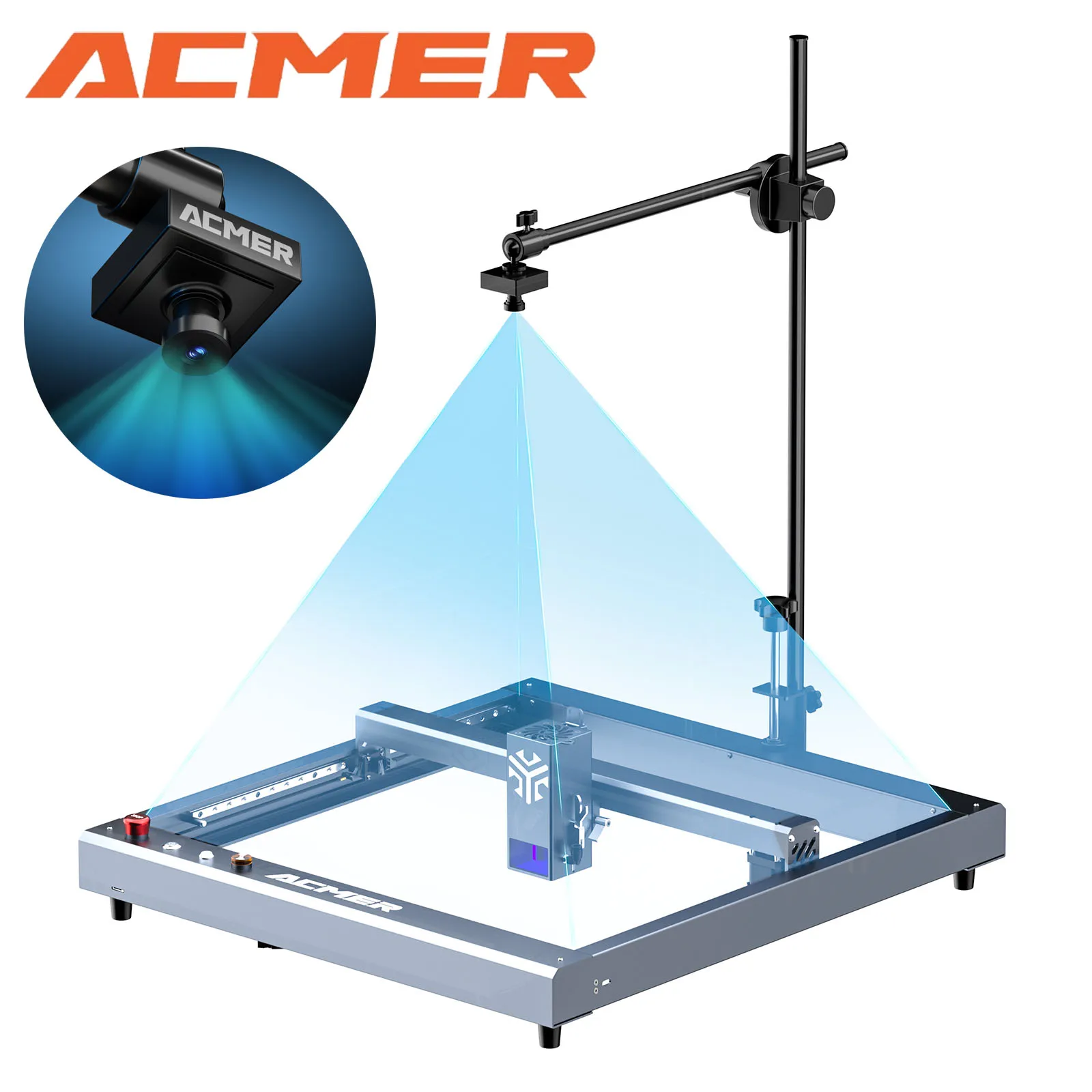 ACMER A500 Lightburn Camera 5 million pixels Precise Positioning Support Video Record For acmer P1 10W P2 33W Laser Engraving