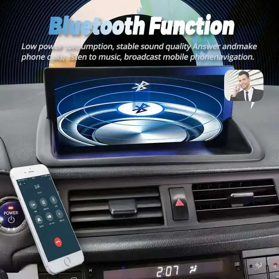 Qualcomm 665 reproductor de vídeo Multimedia estéreo Carplay para Lexus CT CT200 CT200h 2012-2020 Android 14 navegación DSP pantalla de 256GB