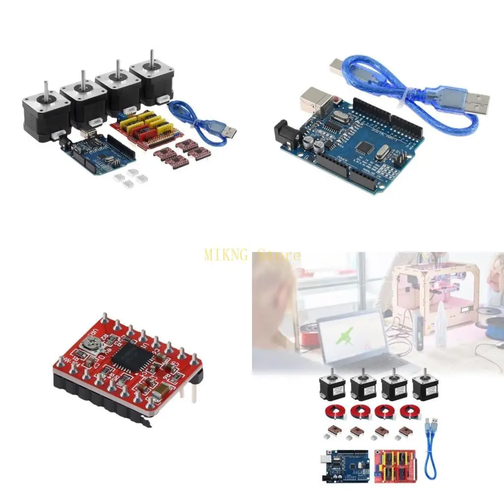 

Плата по расширению CNC-SHIELD Плата по гравированию A4988 Драйвер + Stepper Motor лучшая продажа