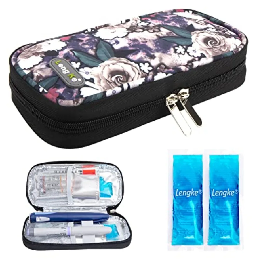 YOUSHARES Insulin Cooler Travel Case - Portable Refrigerated Medicine Case for Insulin Pen, Medication and Diabetic Supplies wi