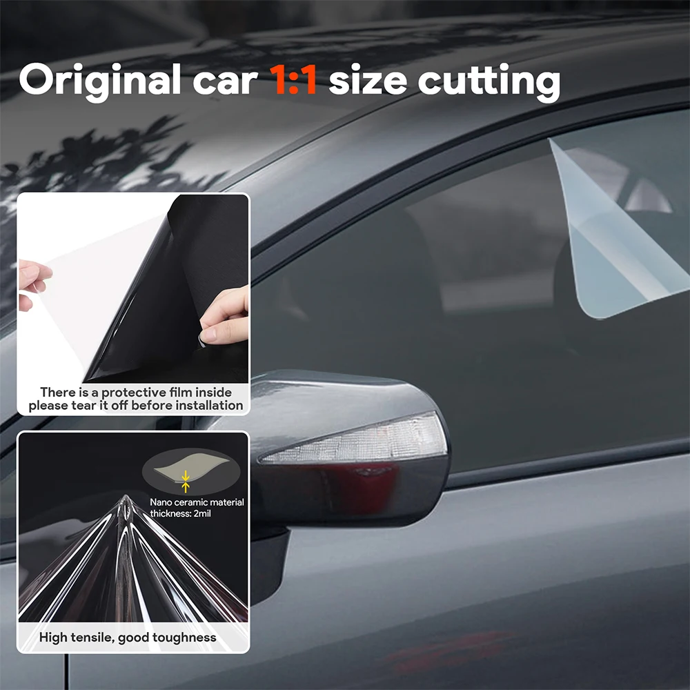 For Peugeot 208 Four door Edition 2012-2019 Pre Cut All Sides Window Film Tint Shade % Window Foils Solar Privacy UV Protection