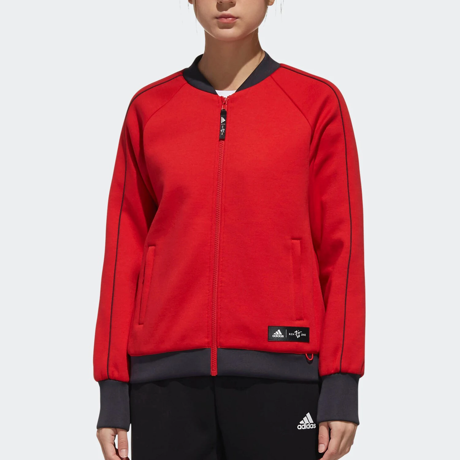 Ropa deportiva nueva y original de Adidas para mujer, chaqueta de béisbol, chaqueta EA2094