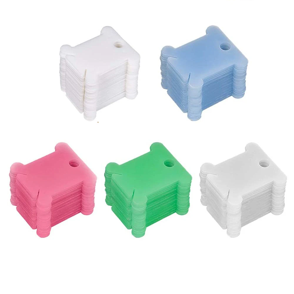 1 set of 36-compartment plastic dental floss box 100 floss spools and 1 floss winding machine for embroidery sewing storage