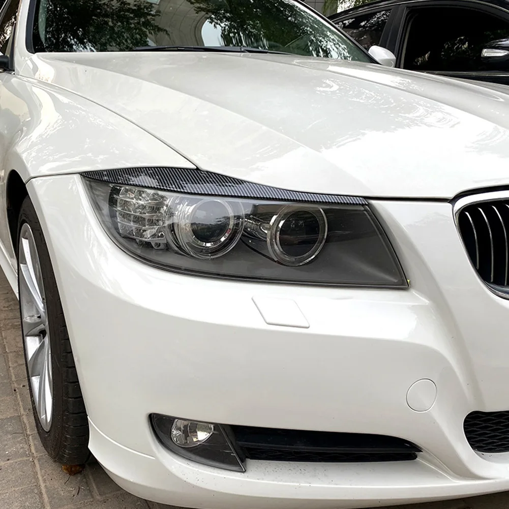 Automotive Headlight Eyebrows 2 Pieces for BMW For 3 Series for e90 E91 2005 2011 Matching Original Headlight and Position