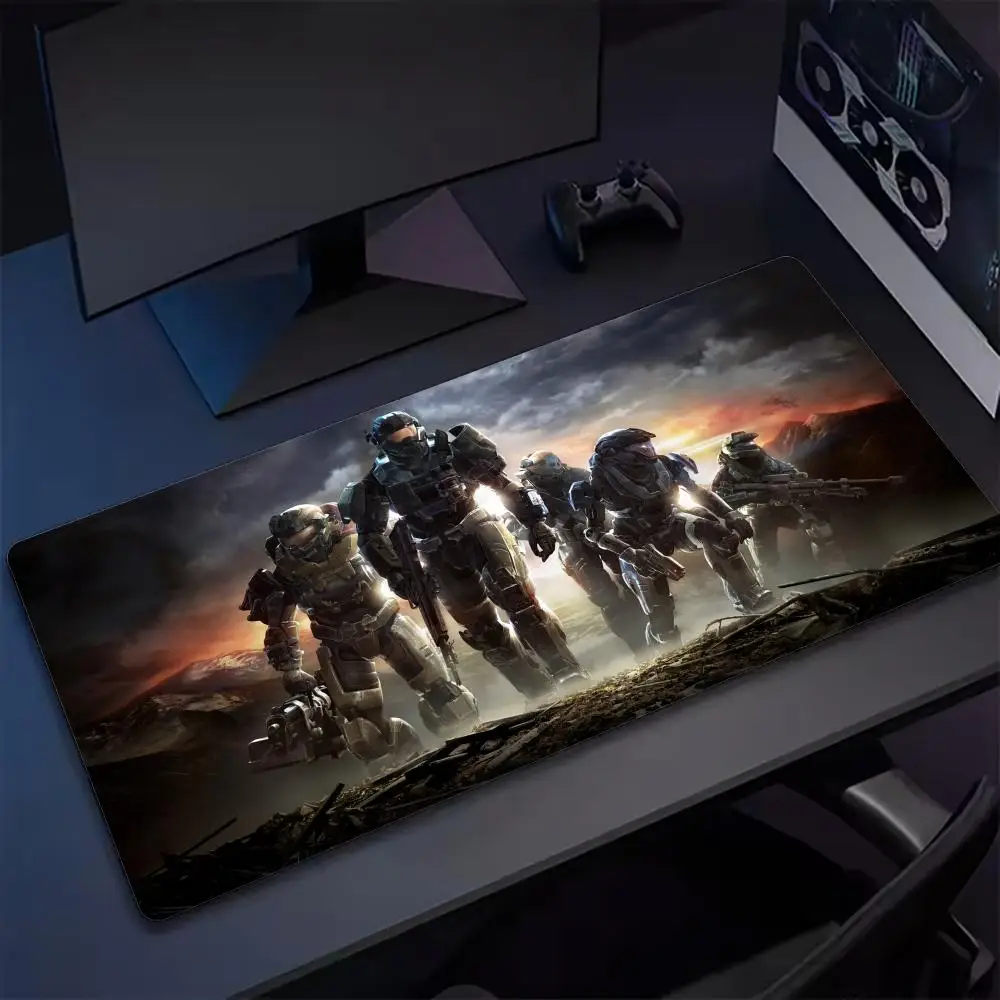 

H-Halo soldier captaines Mouse Pad Tapetes de Mesa Teclado, Borracha Kawai, Tapete de Mesa Antiderrapante, XXL90x40cm
