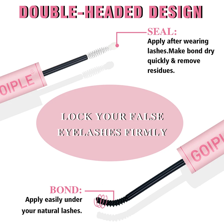 Wasserfester Bindung und Dichtungskleber für Wimpernkleber-Cluster. Starkes, festes, dauerhaftes Kleben und Versiegeln der Wimpernverlängerung