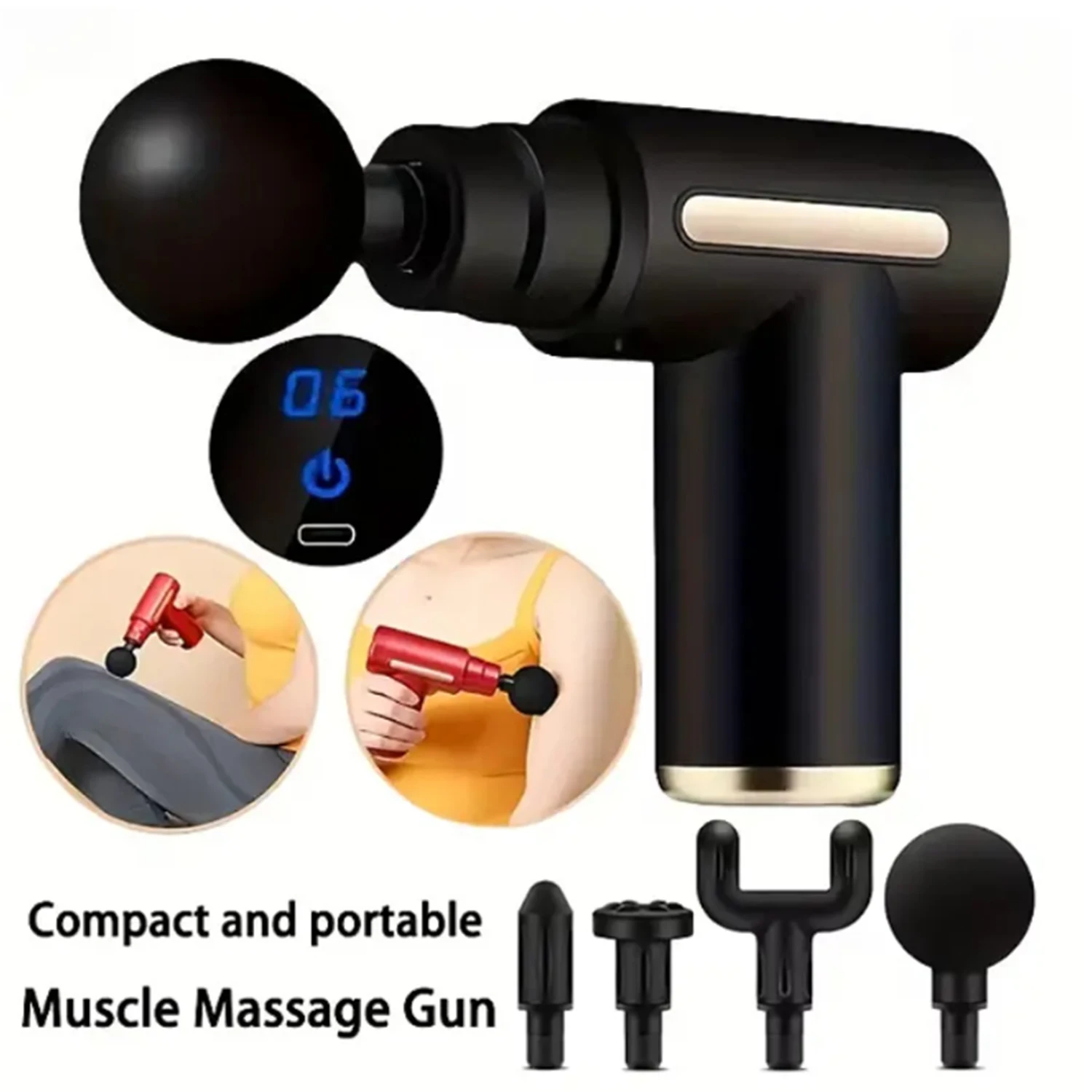 

Deep Muscle Activity Electric Shock Massage Gun Neck Waist and Back Exclusive Physical Therapy Tool for Fitness Muscle Recovery