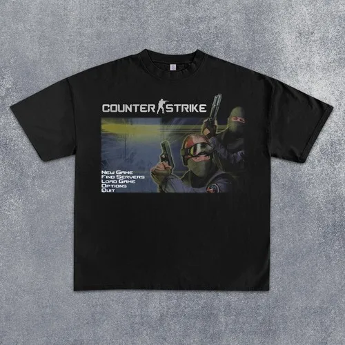 CSGO Pattern Shooting Game T-Shirt Pure Cotton All-Season Loose Fit Fashionable T-Shirt Unisex Streetwear Shirt graphic t shirts