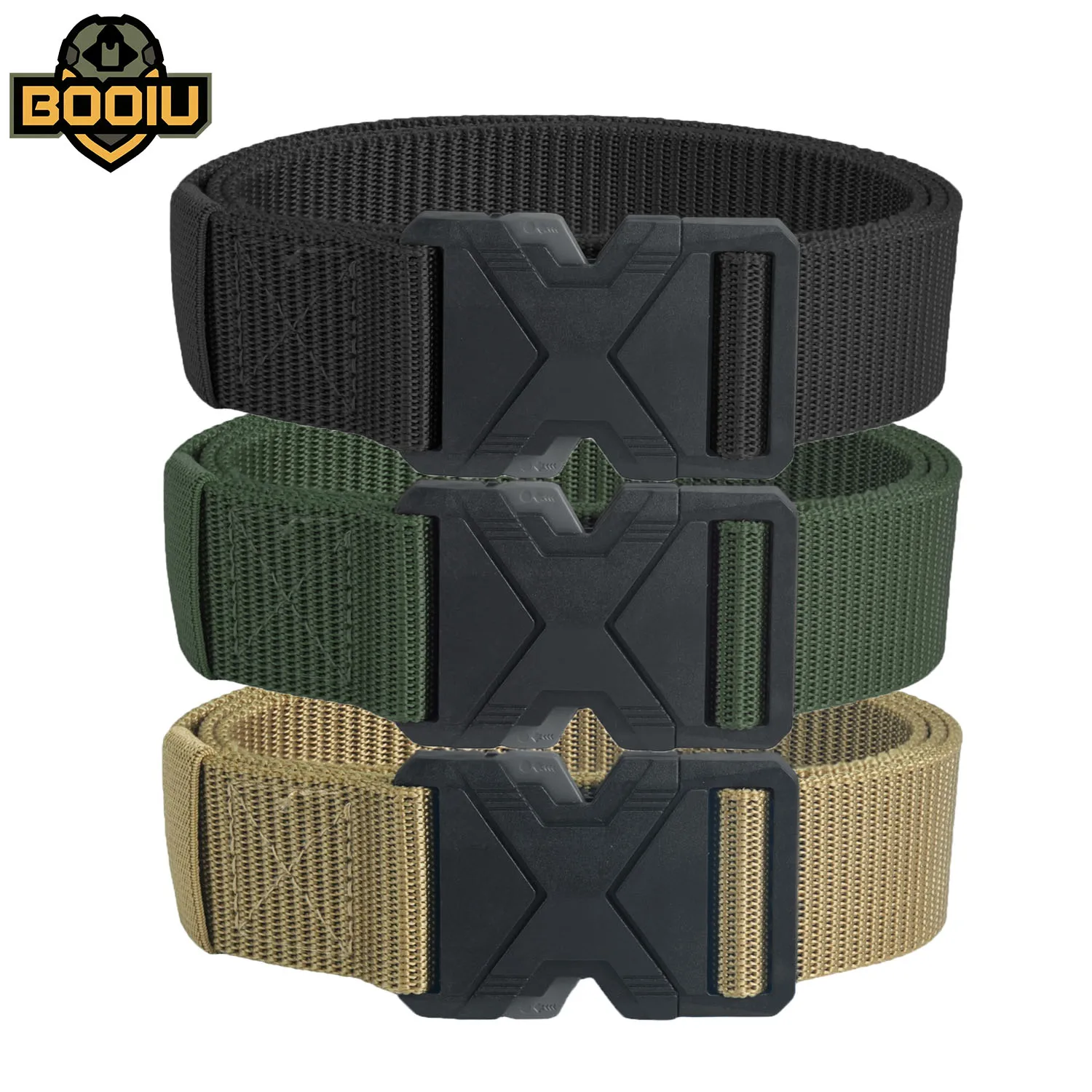 

Быстросъемный тактический ремень BOOIU, мужской спортивный пояс из полипропилена, легкая регулируемая пряжка для кемпинга, аксессуары для выживания