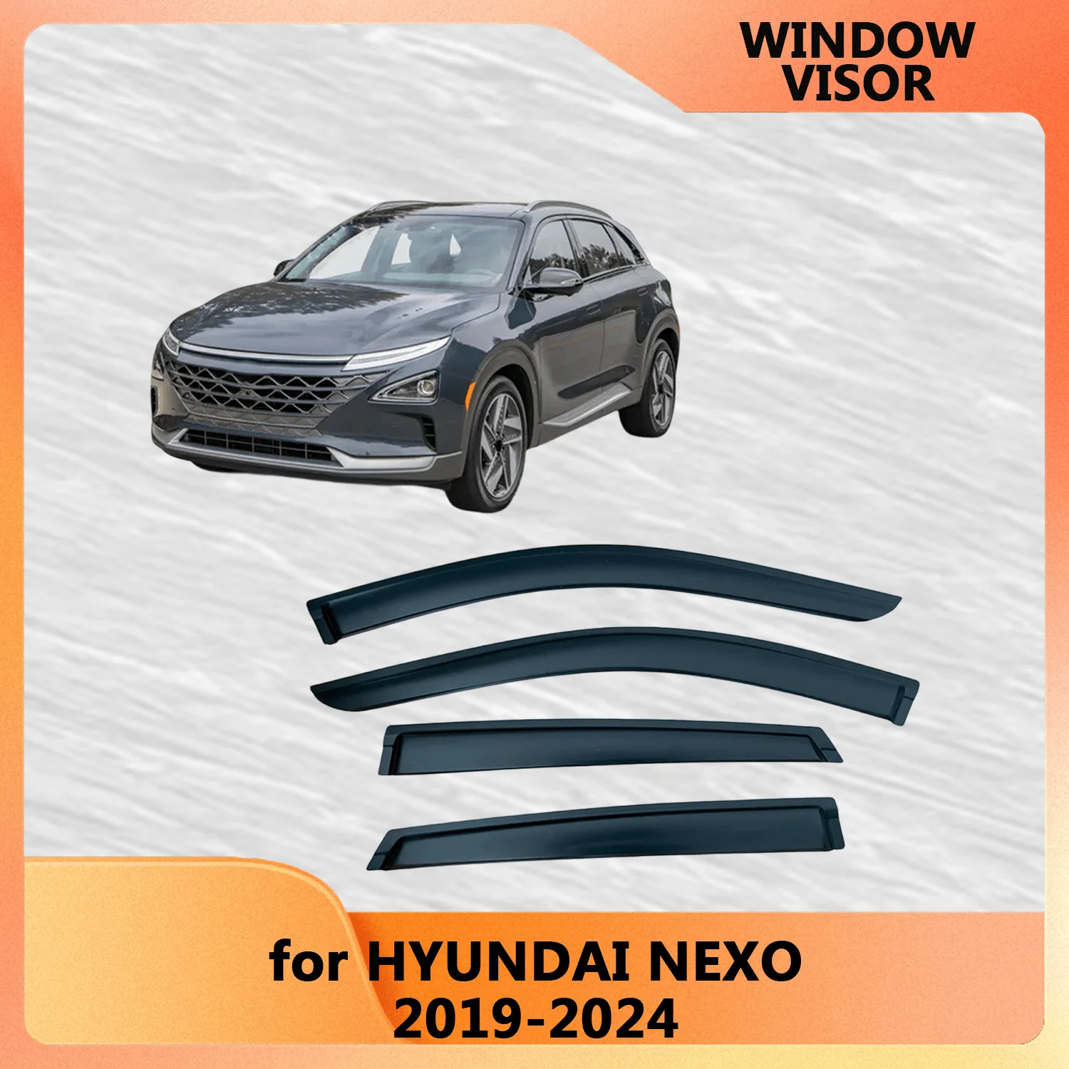 

Оконный козырек для HYUNDAI NEXO 2019 2020 2021 2022 2023 2024, ветровые дефлекторы, защита от дождя, дверной козырек, вентиляционные шторы, вентиляционный козырек