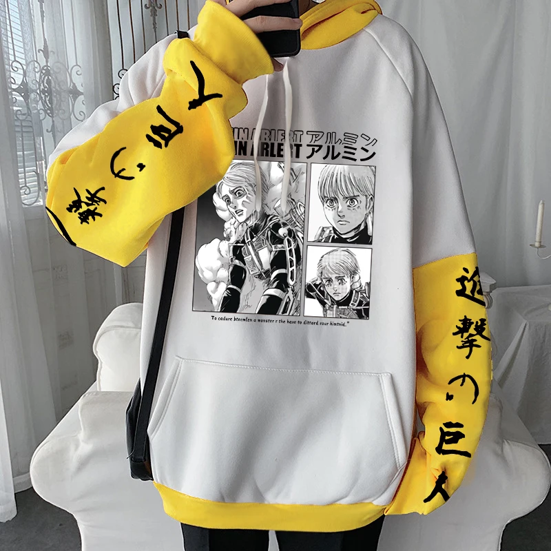 

Anime Attack On Titan Cosplay Hoodies Armin Arlert Aesthetic Graphic Winter Oversized Sweatshirt Classic Simple Long Sleeve