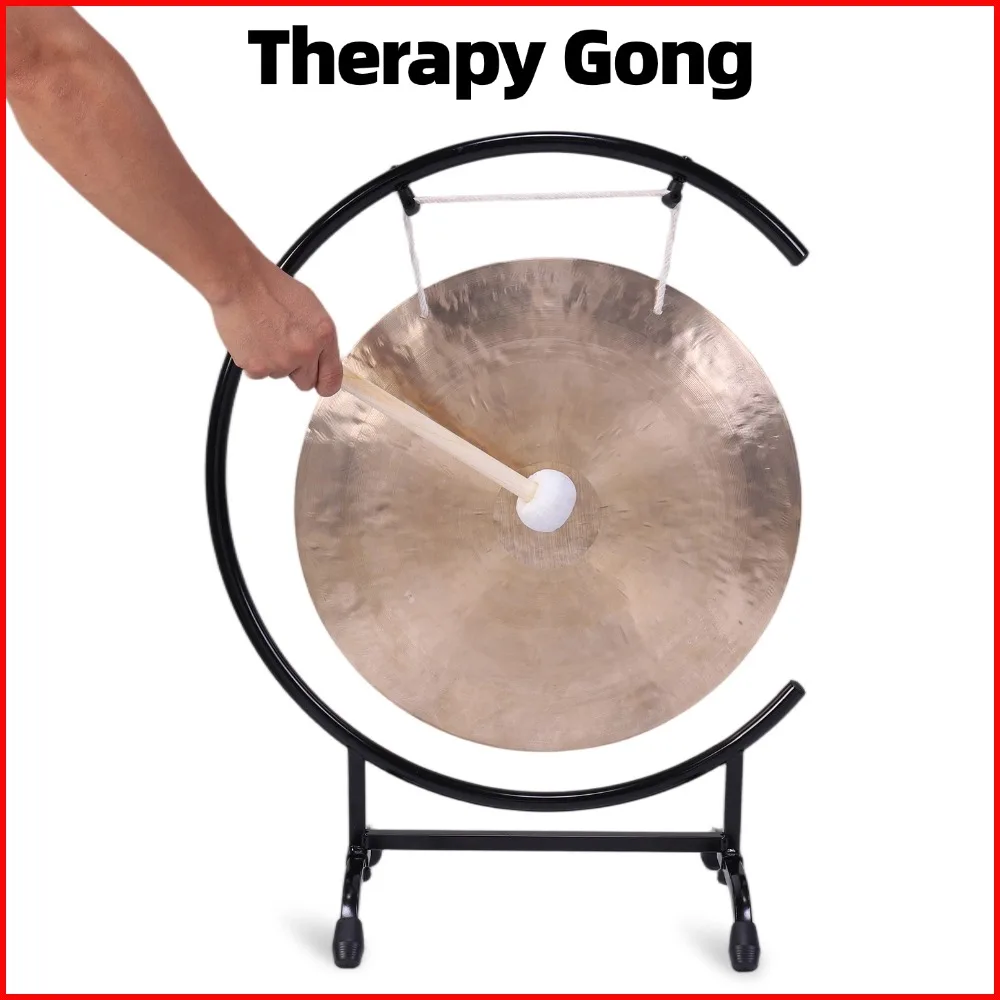 الصوت شفاء Gongs مع الوقوف الصينية فنغ Gong مع مطرقة التأمل غونغ للعلاج ديكور المنزل هووسورمينغ نعمة #1