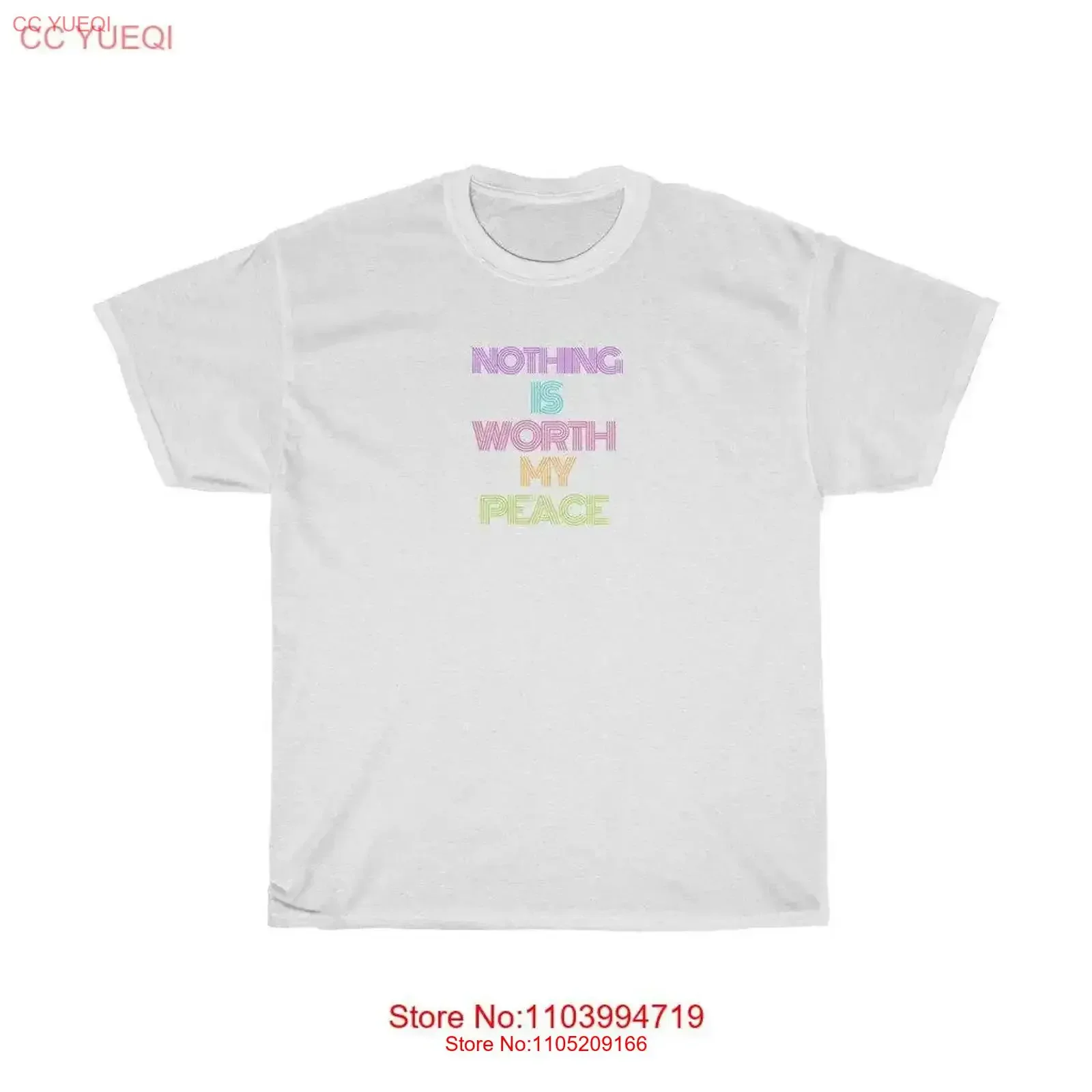 

Motivational Quote Inspirational Positivity Kindness Nothing Is Worth My Peace Boho Heavy Cotton T Shirt vintage Washed Stylish