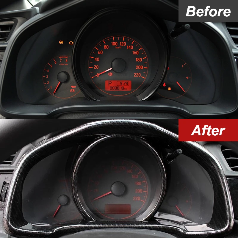 Car Instrument Panel Dashboard Frame Cover Trim For Honda FIT JAZZ 2014 2015 2016 2017 2018 ABS Car Styling Accessories