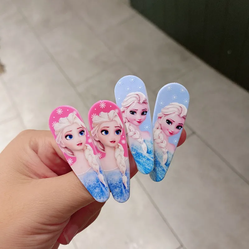 10 قطعة دبوس الشعر أنيمي المجمدة Kawaii إلسا الأميرة دبوس الشعر الكرتون فتاة ميكي ميني ماوس إكسسوارات الشعر هدايا الأطفال