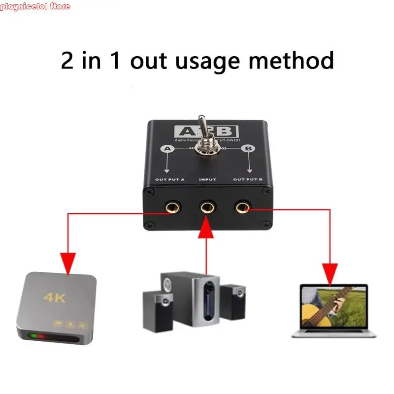 Коробка переключения звука 3,5 мм с несколькими входами и одним выходом, устойчивый металлический корпус для студийного оборудования